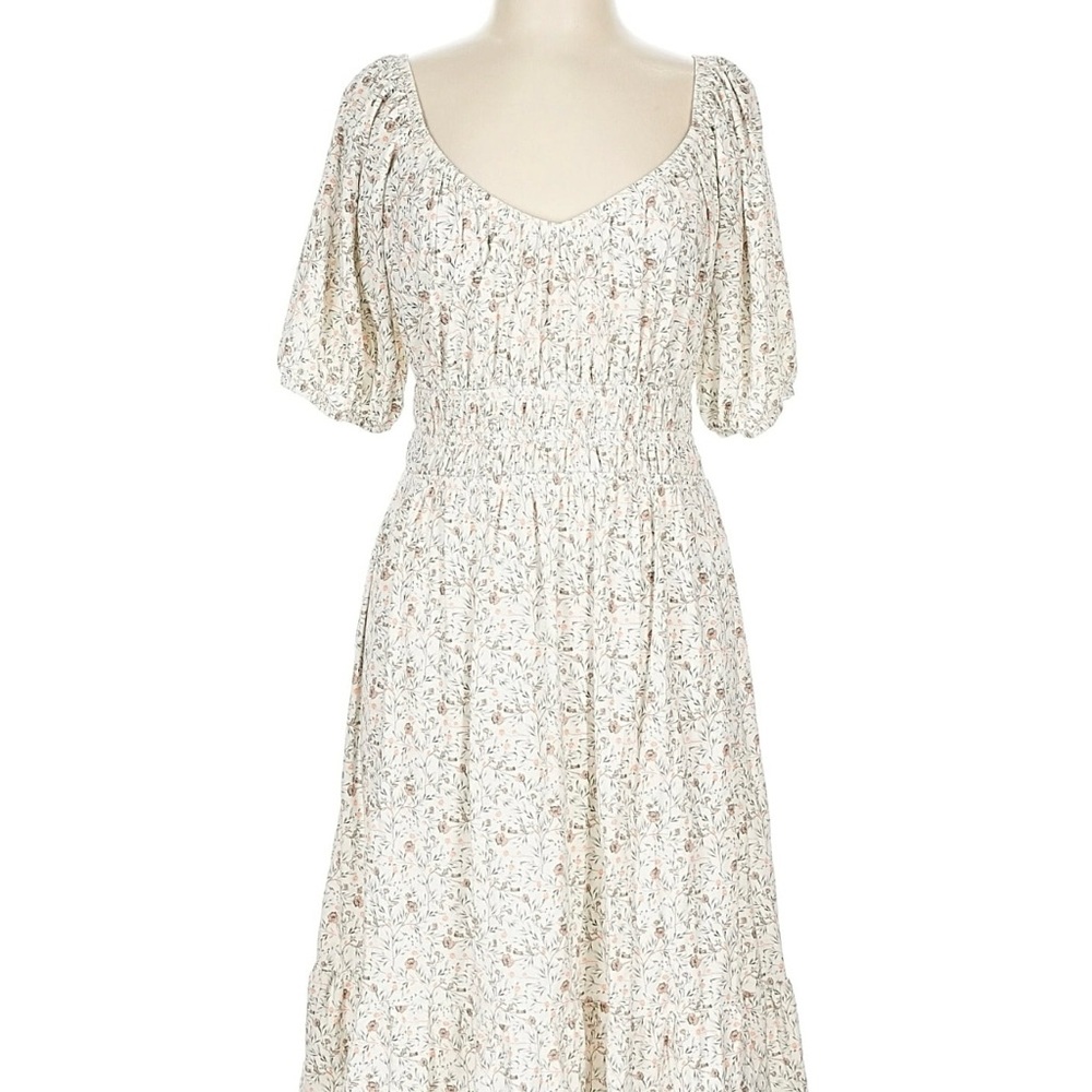 Nation LTD Ivory Floral Midi Dress